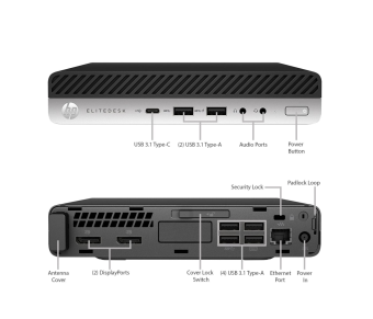 HP EliteDesk 800 G3 Mini, Intel® Core™ i5-6500T, 8Gb, SSD 256Gb NvME